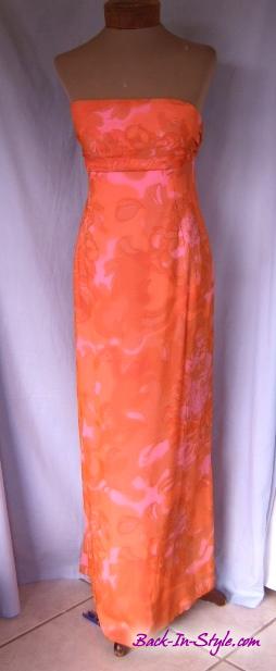 pink-orange-chiffon-strapless-dress-4